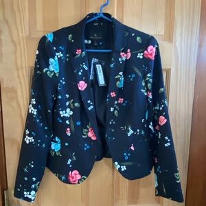 Worthington Black Floral Blazer